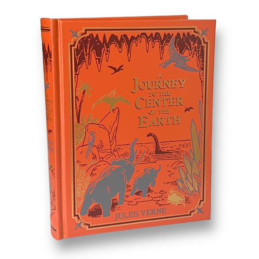 JOURNEY To The CENTER Of The EARTH Jules Verne - Collectible Deluxe Special Illustrated Gift Edition - Leather Bound Hardcover Classic Book