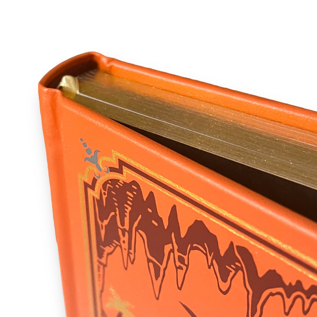 A Journey to the Center of the Earth by Jules Verne - Collectible Illustrated Leather Bound Hardcover