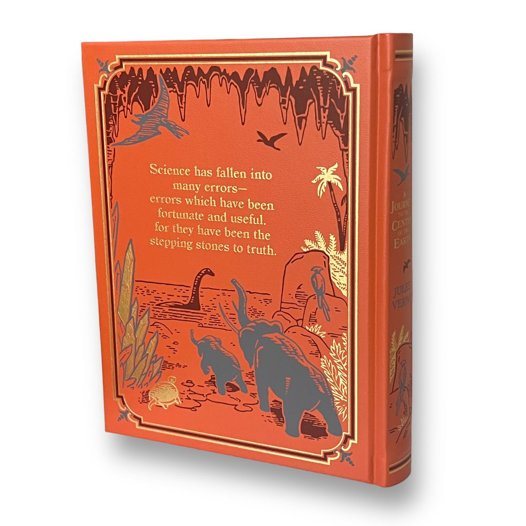 A Journey to the Center of the Earth by Jules Verne - Collectible Illustrated Leather Bound Hardcover