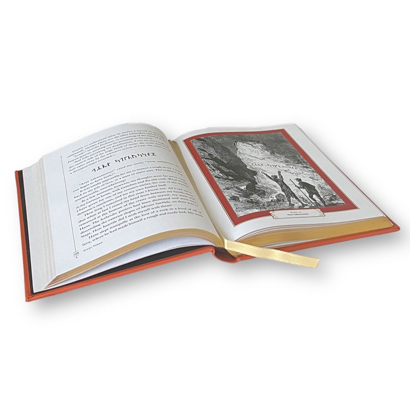 A Journey to the Center of the Earth by Jules Verne - Collectible Illustrated Leather Bound Hardcover