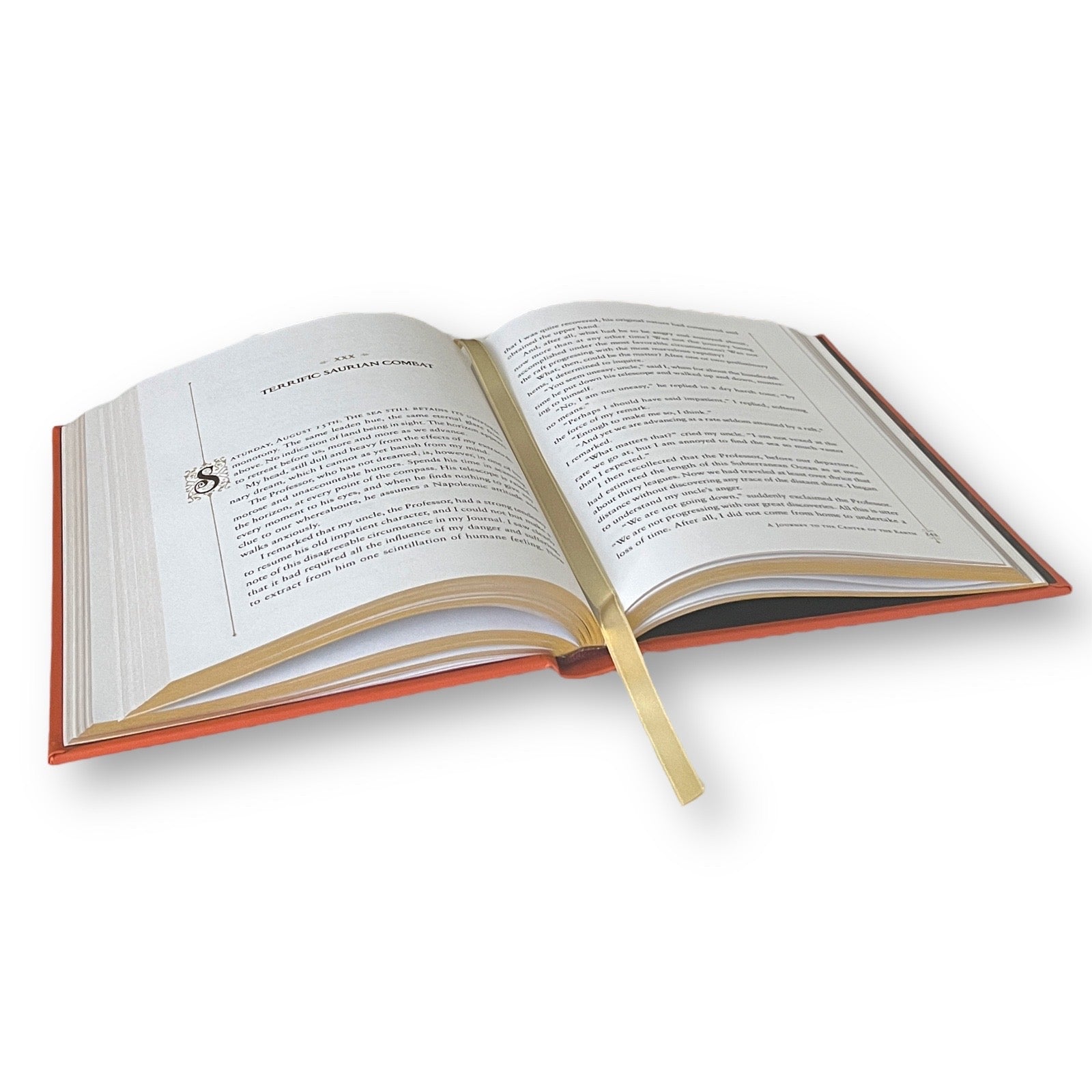 A Journey to the Center of the Earth by Jules Verne - Collectible Illustrated Leather Bound Hardcover