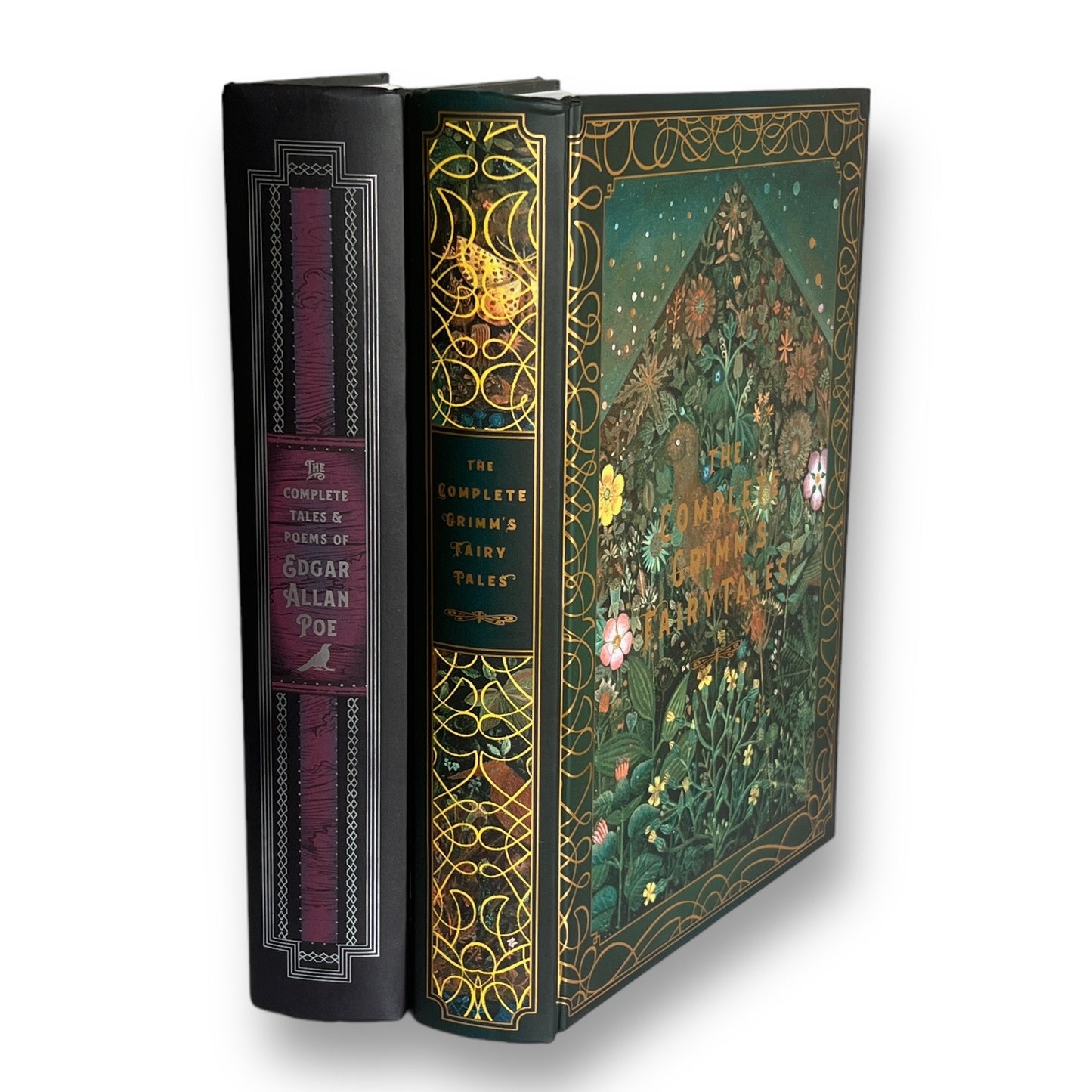 2-Book Set: Grimm's Fairy Tales & Edgar Allan Poe Complete Tales and Poems - Collectible Deluxe Hardcover