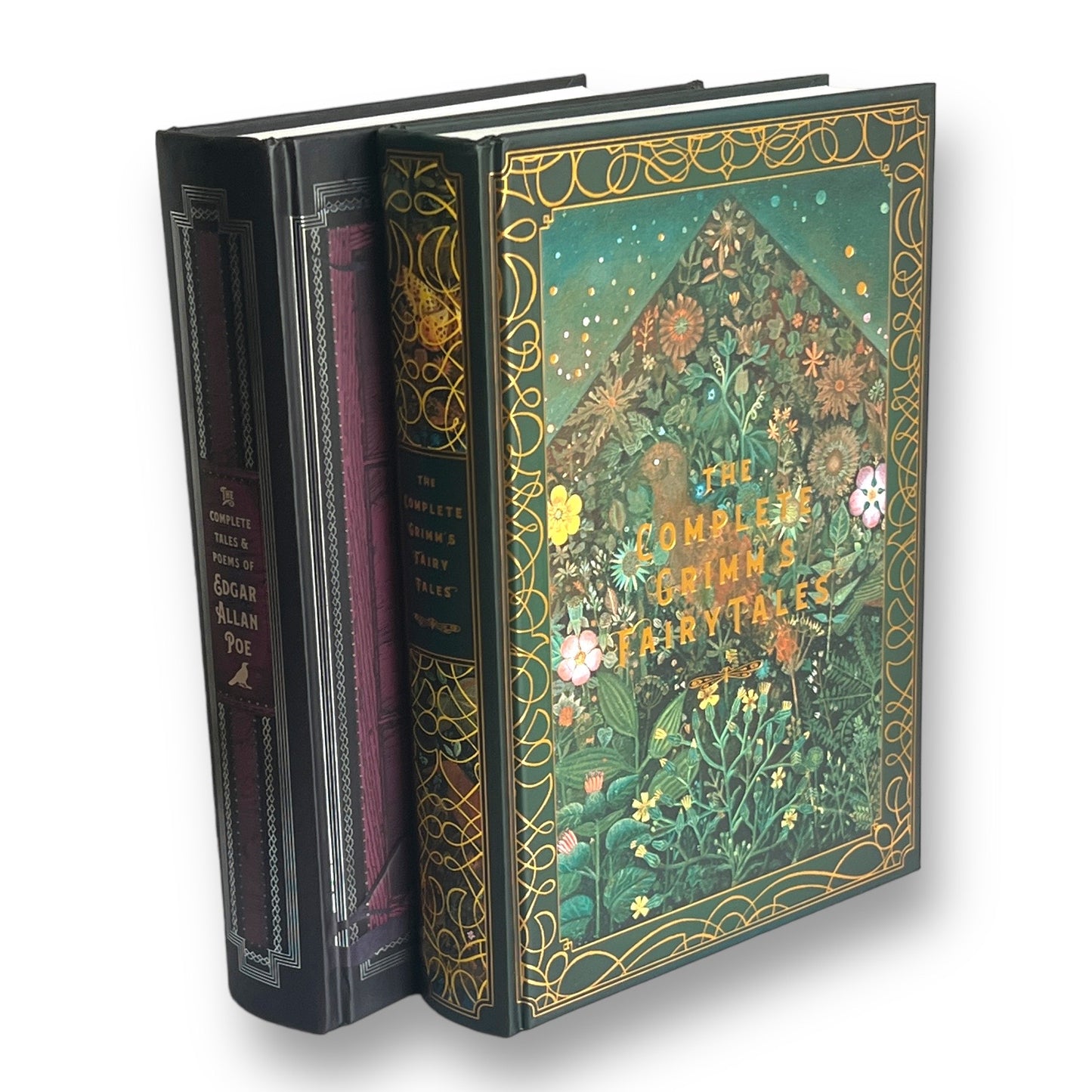 2-Book Set: Grimm's Fairy Tales & Edgar Allan Poe Complete Tales and Poems - Collectible Deluxe Hardcover