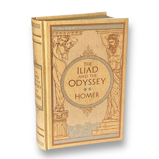 The ILIAD and The ODYSSEY by HOMER translated by Samuel Butler - Collectible Deluxe Edition - Leather Bound Hardcover - Classic Book