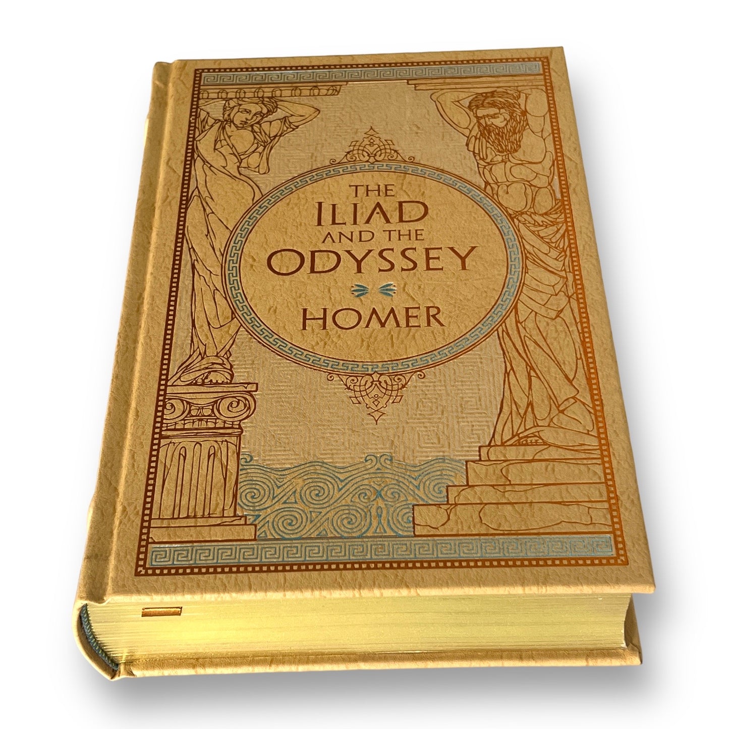 The ILIAD and The ODYSSEY by HOMER translated by Samuel Butler - Collectible Deluxe Edition - Leather Bound Hardcover - Classic Book