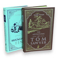 2-Book Set: Tom Sawyer, Huckleberry Finn by Mark Twain- Collectible Imitation Leather Flexi Cover Edition