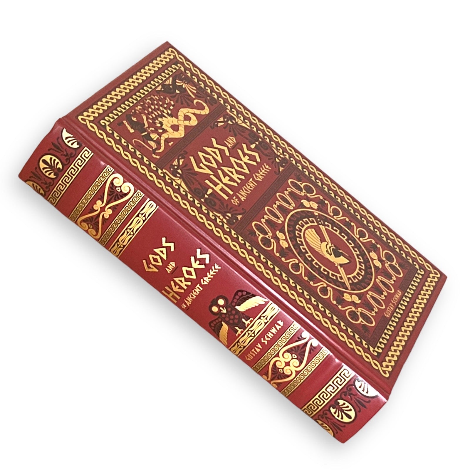 Gods and Heroes of Ancient Greece by Gustav Schwab - Collectible Leather Bound Hardcover