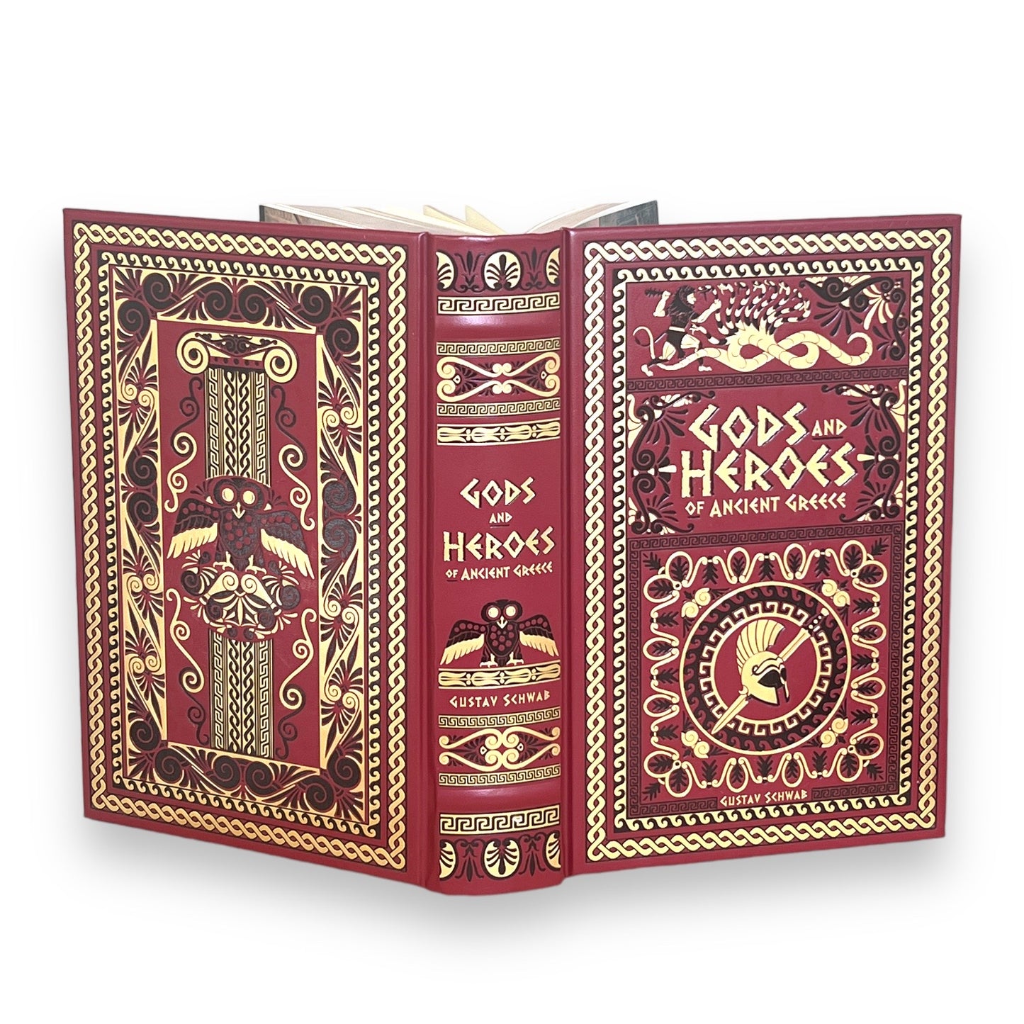 GODS AND HEROES Of Ancient Greece by Gustav Schwab - Collectible Deluxe Gift Edition - Leather Bound Hardcover - Best Seller - Classic Book