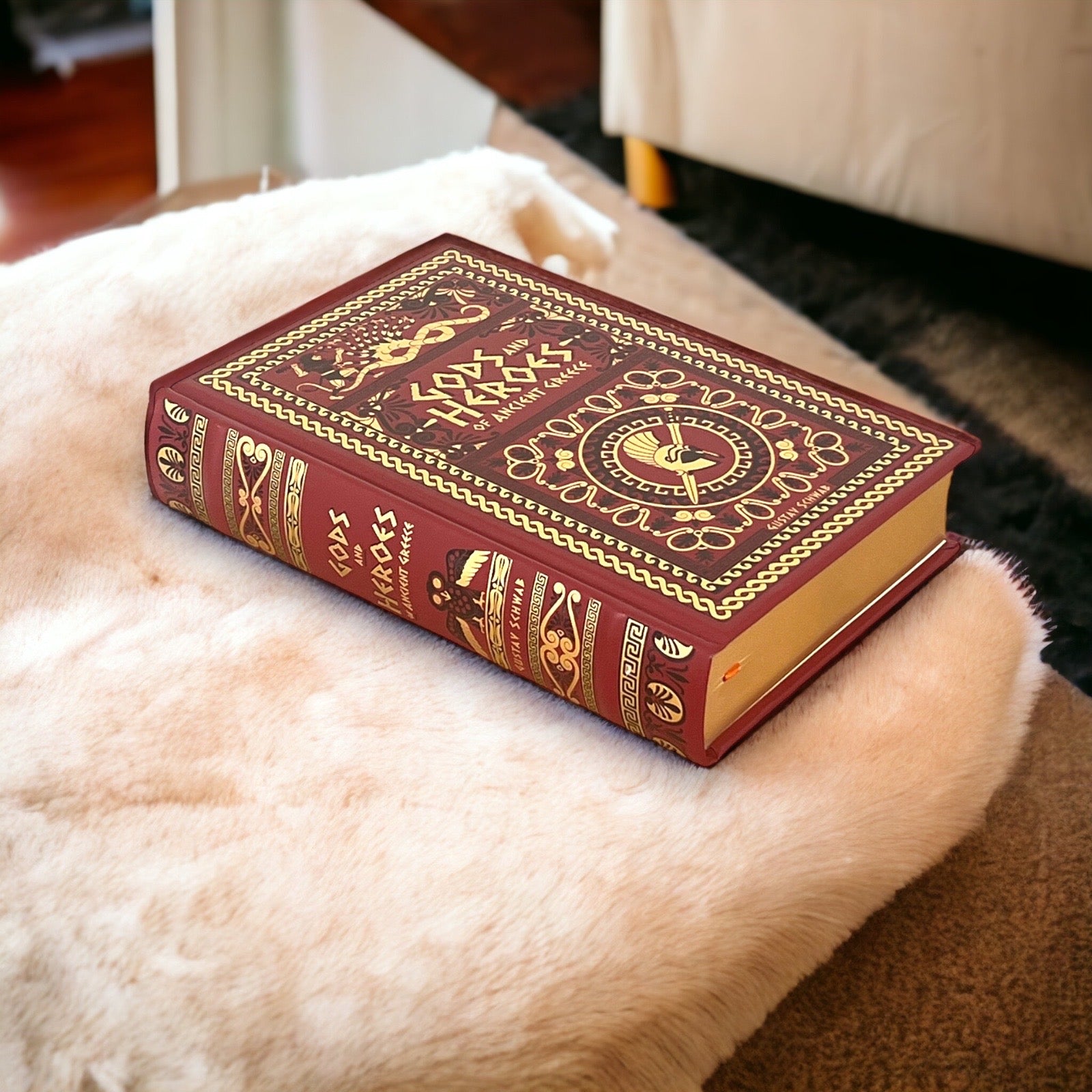 Gods and Heroes of Ancient Greece by Gustav Schwab - Collectible Leather Bound Hardcover