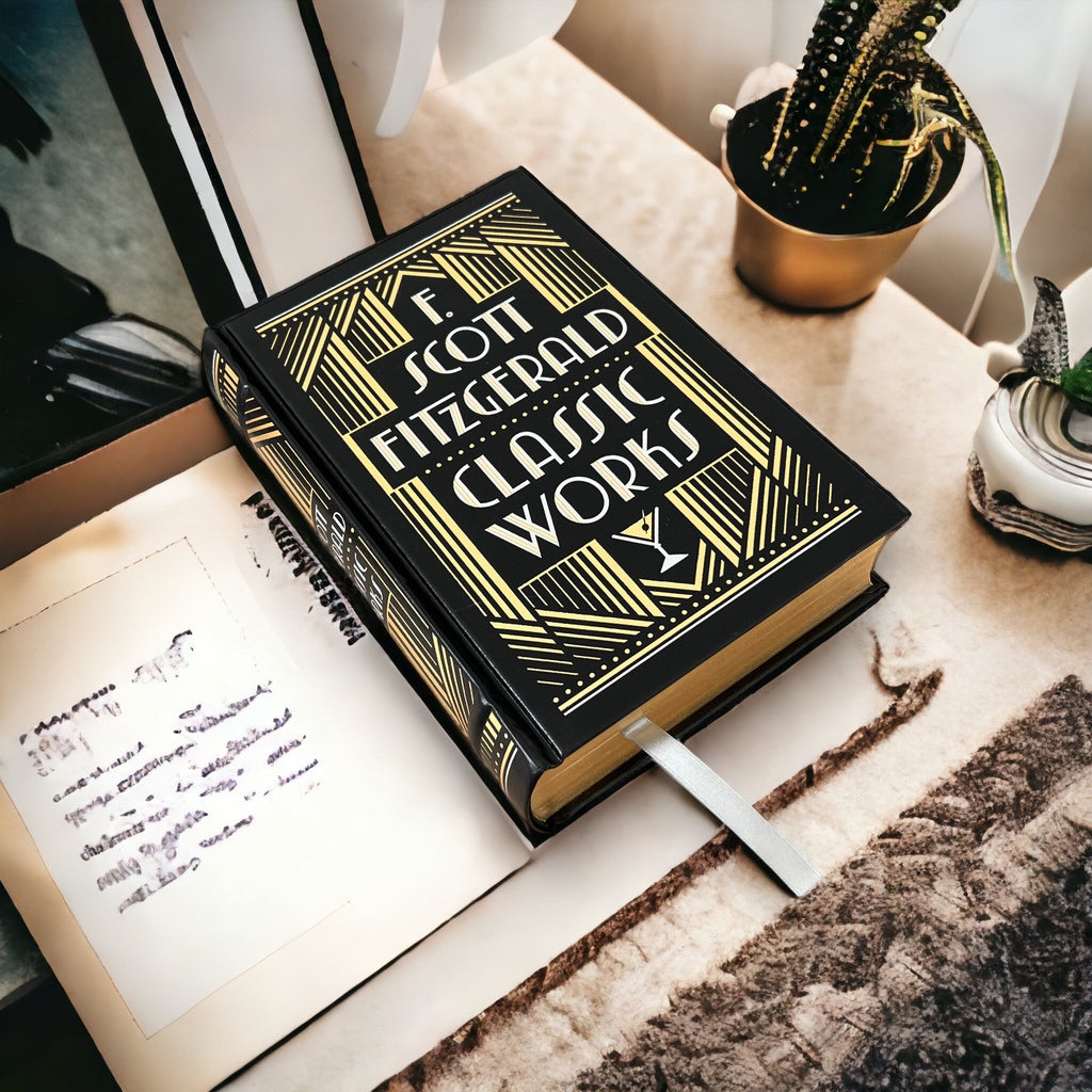 F. Scott Fitzgerald Classic Works: Beautiful and Damned and others - Collectible Deluxe Edition - Leather Bound Hardcover - Classic Book