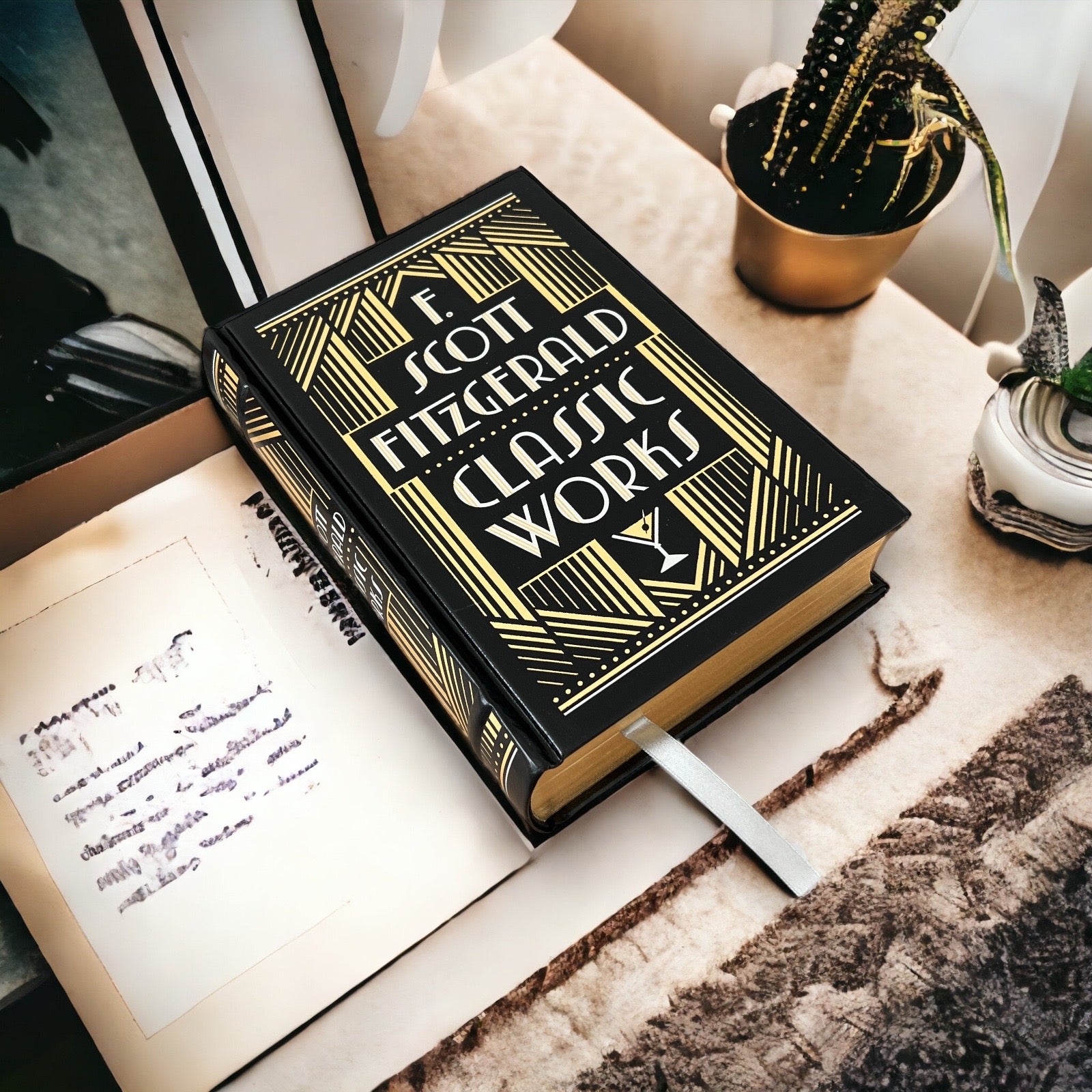 F. Scott Fitzgerald Classic Works: Beautiful and Damned and others - Collectible Deluxe Edition - Leather Bound Hardcover - Classic Book