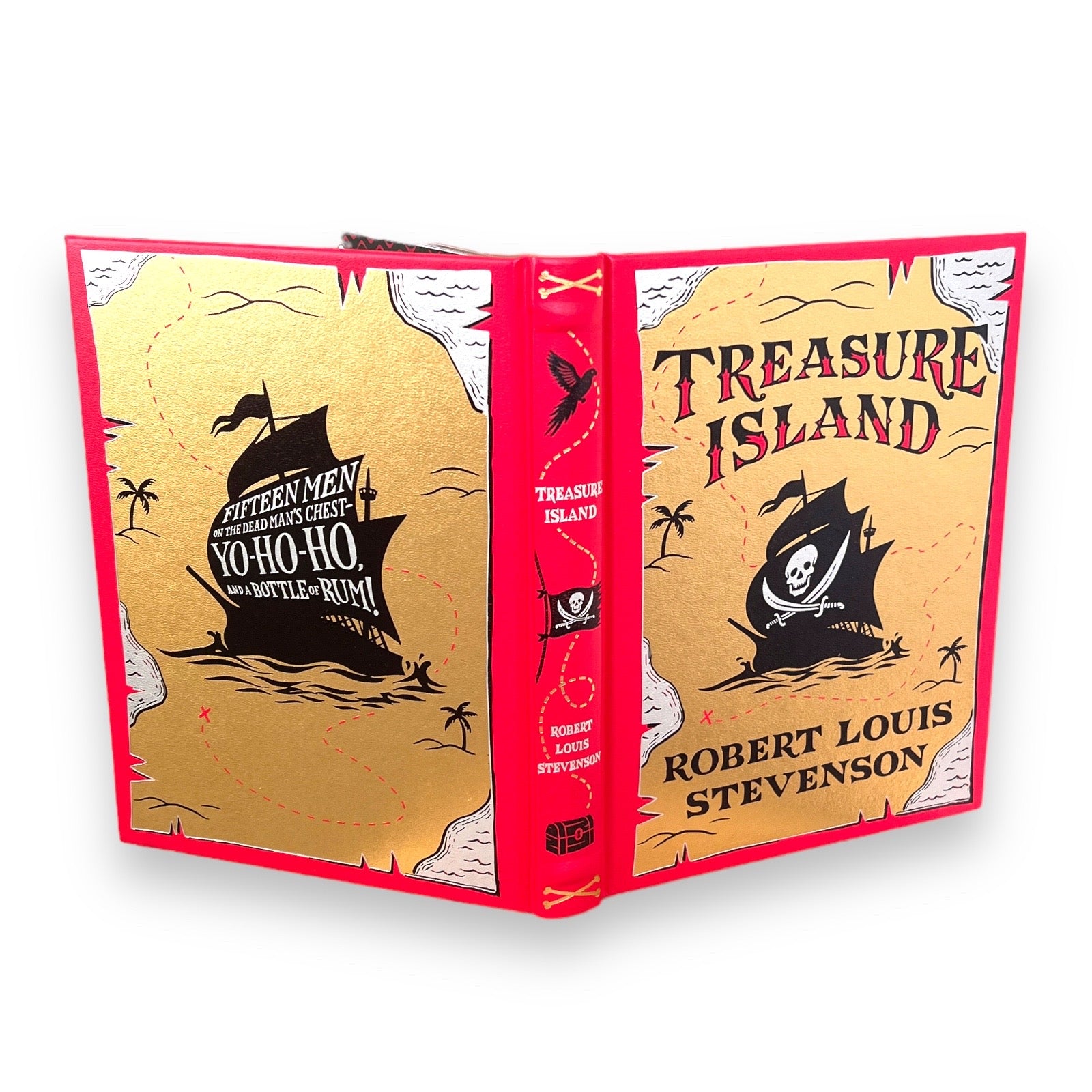Treasure Island by Robert Louis Stevenson - Collectible Illustrated Leather Bound Hardcover