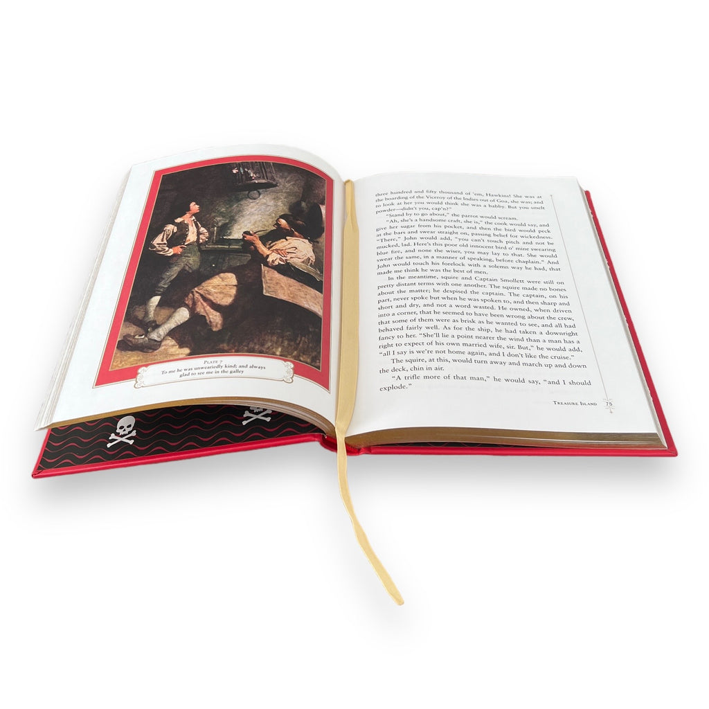 Treasure Island by Robert Louis Stevenson - Collectible Illustrated Leather Bound Hardcover