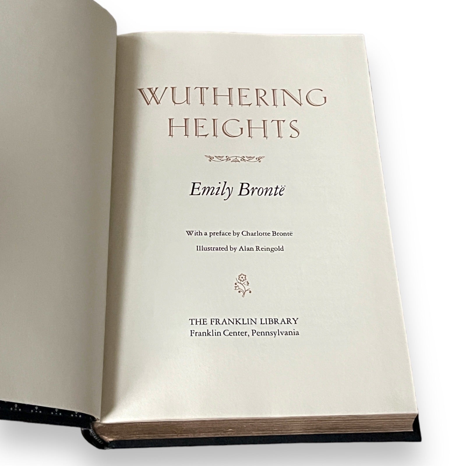 Wuthering Heights by Emily Bronte - Leather Bound -The Franklin Library, 1979