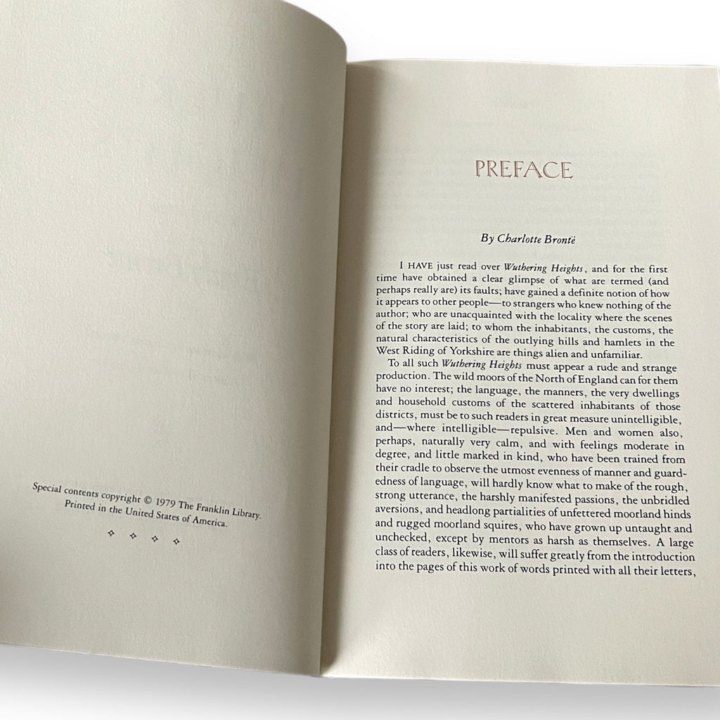 Wuthering Heights by Emily Bronte - Leather Bound -The Franklin Library, 1979