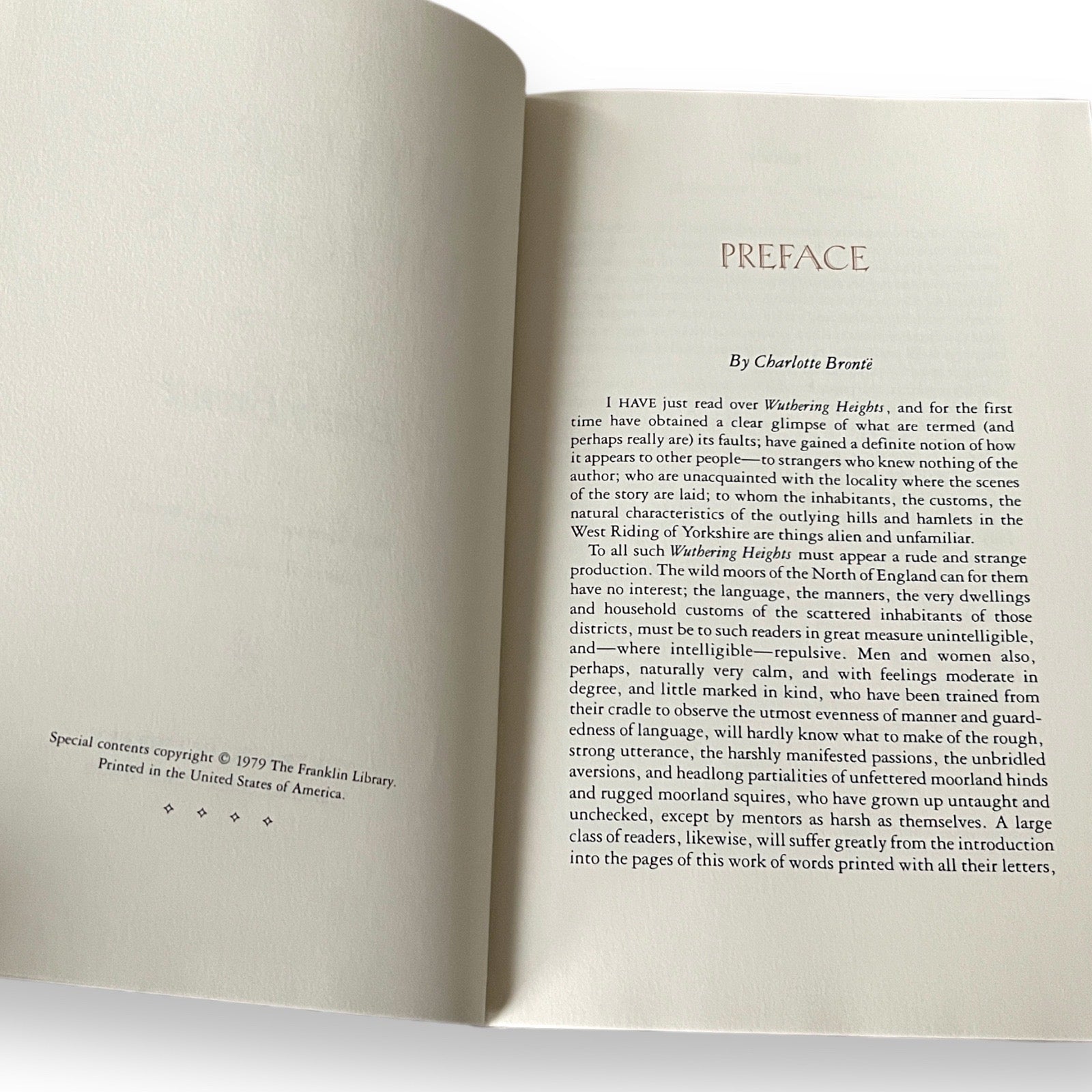 Wuthering Heights by Emily Bronte - Leather Bound -The Franklin Library, 1979