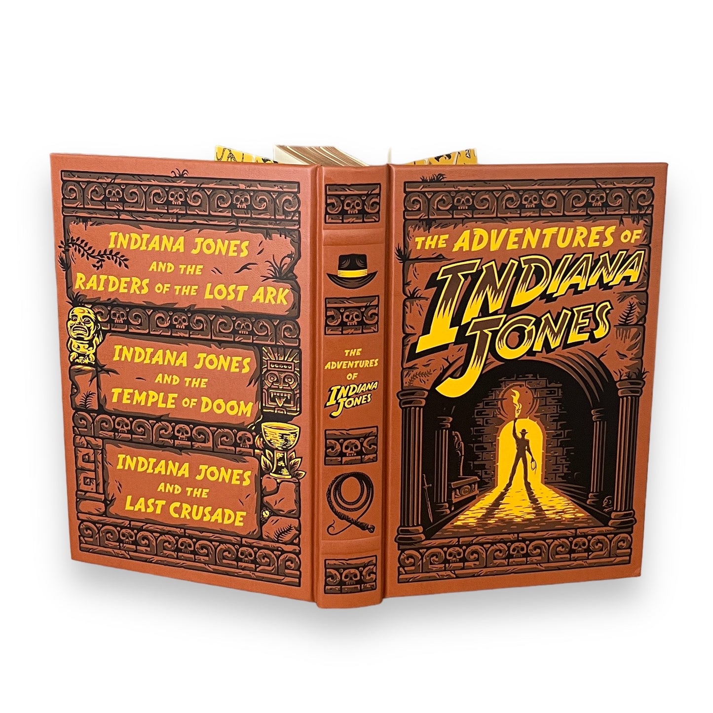 The ADVENTURES Of INDIANA JONES 3 Novels - Collectible Deluxe Special Gift Edition - Leather Bound Hardcover - Best Seller - Classic Book