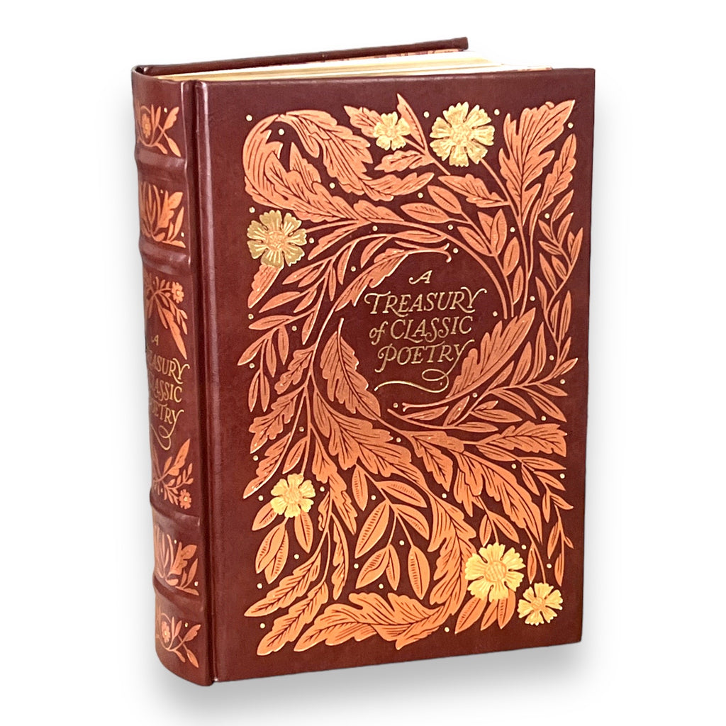 A TREASURY Of CLASSIC POETRY Shakespeare Poe Byron Dickinson - Collectible Leather Bound Hardcover