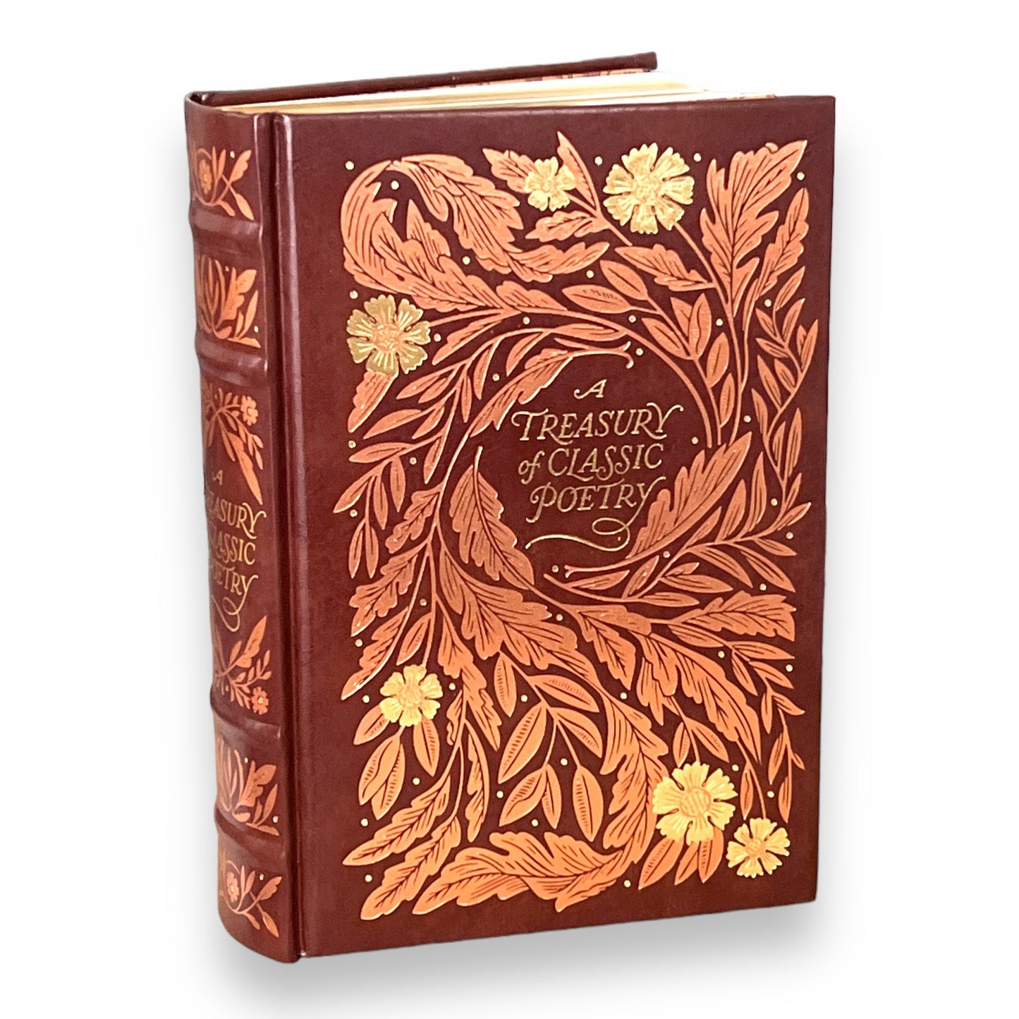 A TREASURY Of CLASSIC POETRY Shakespeare Poe Byron Dickinson - Collectible Deluxe Gift Edition - Leather Bound Hardcover - Bestseller Book