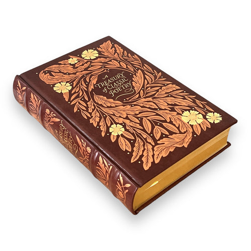 A TREASURY Of CLASSIC POETRY Shakespeare Poe Byron Dickinson - Collectible Leather Bound Hardcover