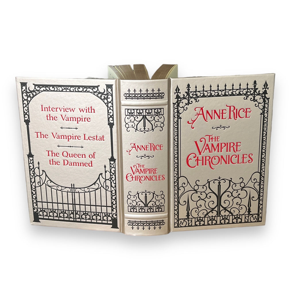 The Vampire Chronicles: Interview with a Vampire, The Vampire Lestat, and The Queen of the Damned by Anne Rice - Leather Bound Hardcover