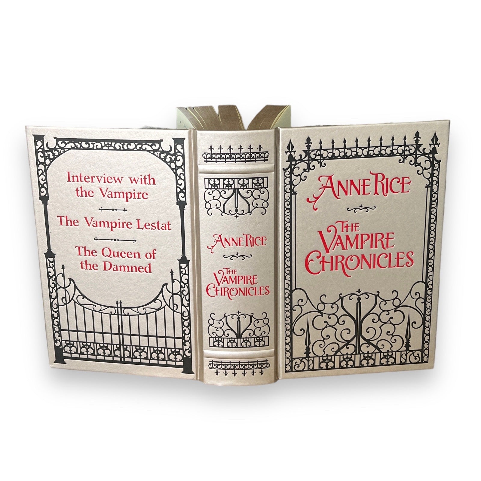 The Vampire Chronicles: Interview with a Vampire, The Vampire Lestat, and The Queen of the Damned by Anne Rice - Leather Bound Hardcover