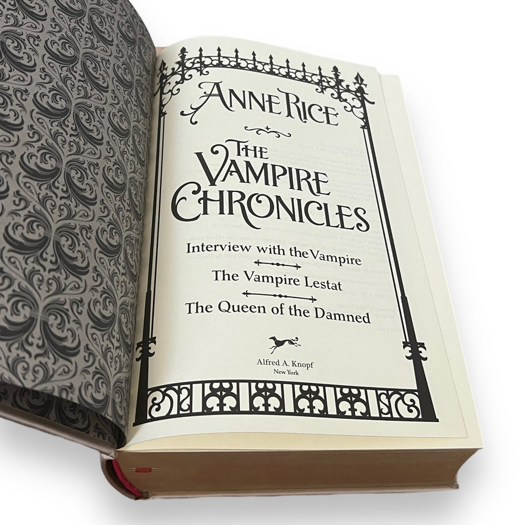 The Vampire Chronicles: Interview with a Vampire, The Vampire Lestat, and The Queen of the Damned by Anne Rice - Leather Bound Hardcover