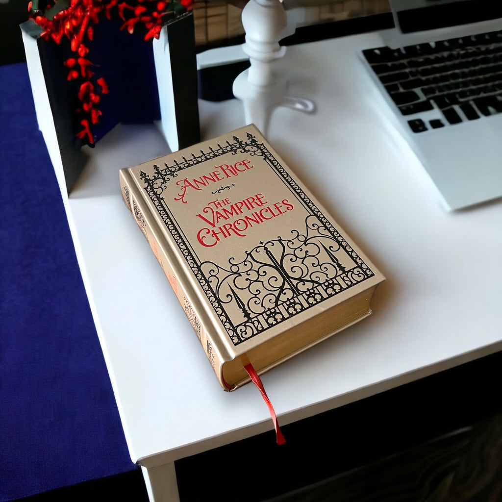 The Vampire Chronicles: Interview with a Vampire, The Vampire Lestat, and The Queen of the Damned by Anne Rice - Leather Bound Hardcover