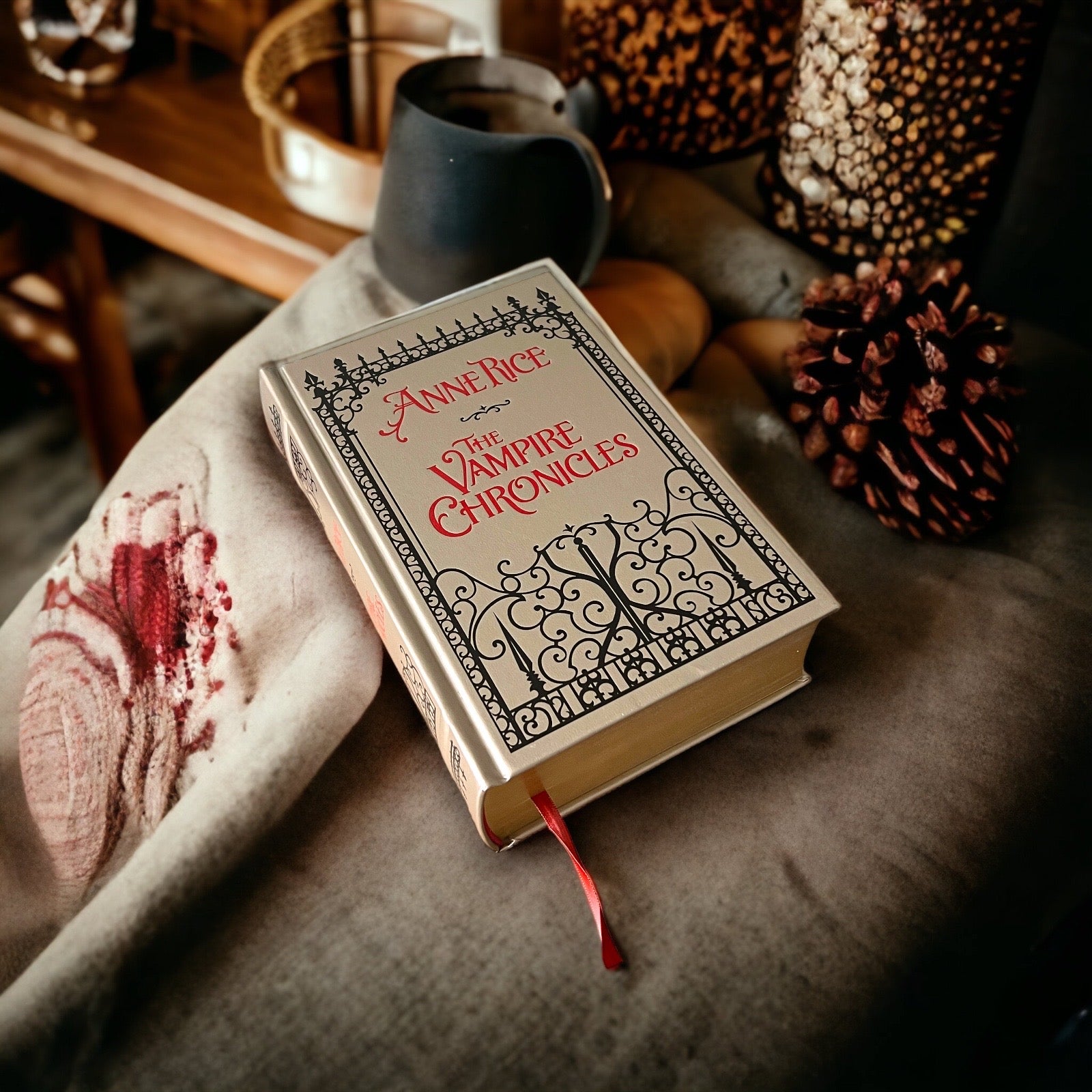 The Vampire Chronicles: Interview with a Vampire, The Vampire Lestat, and The Queen of the Damned by Anne Rice - Leather Bound Hardcover