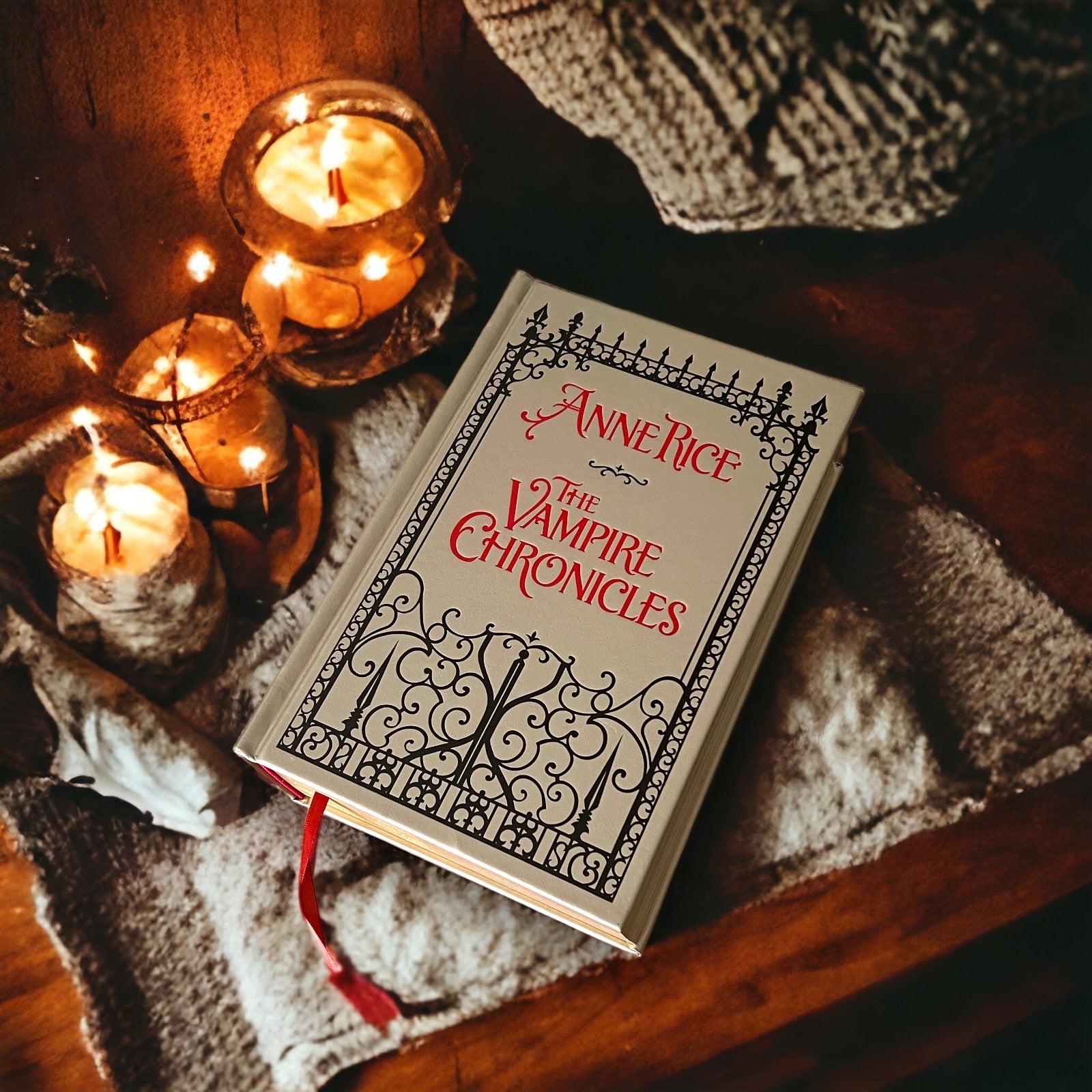 The Vampire Chronicles: Interview with a Vampire, The Vampire Lestat, and The Queen of the Damned by Anne Rice - Leather Bound Hardcover
