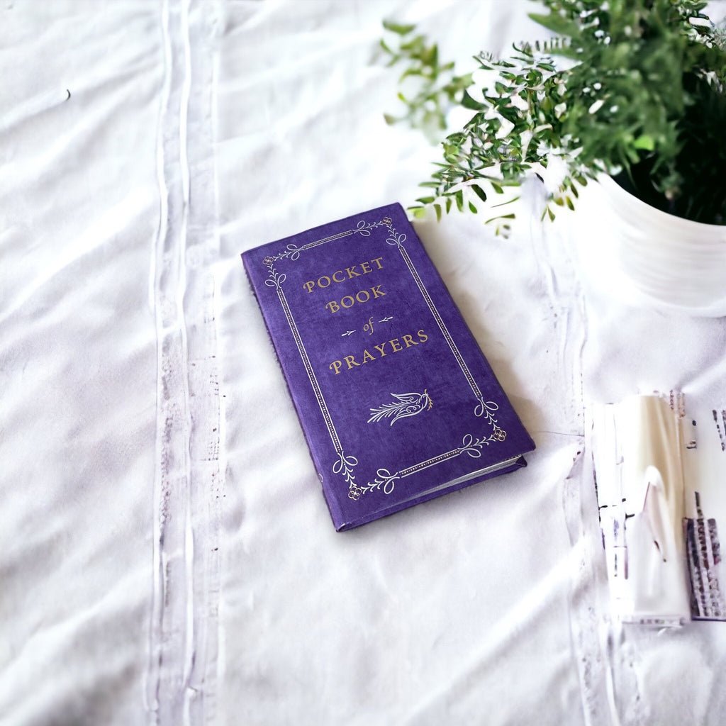 Pocket Book of Prayers - Collectible Flexi Bound Faux Leather Cover - Pocket Size 7"X4"