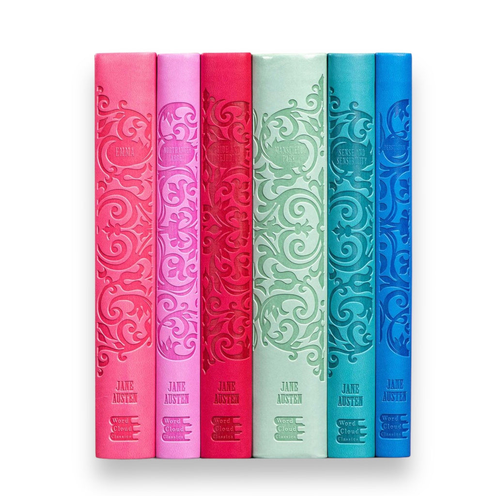 Jane Austen 6 Book Boxed Set: Pride and Prejudice, Emma, Persuasion & 3 other - Collectible Deluxe Flexi Bound Faux Leather Cover