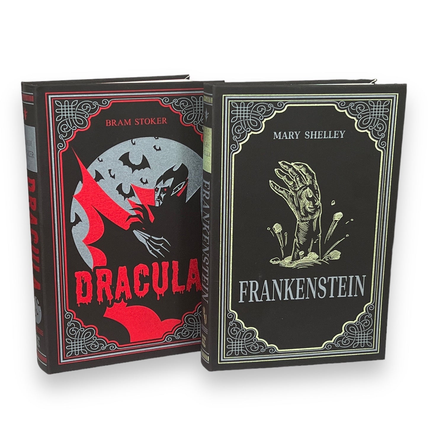 2-Book Set: Dracula by Bram Stoker & Frankenstein by Mary Shelley - Collectible Imitation Leather Flexi Cover