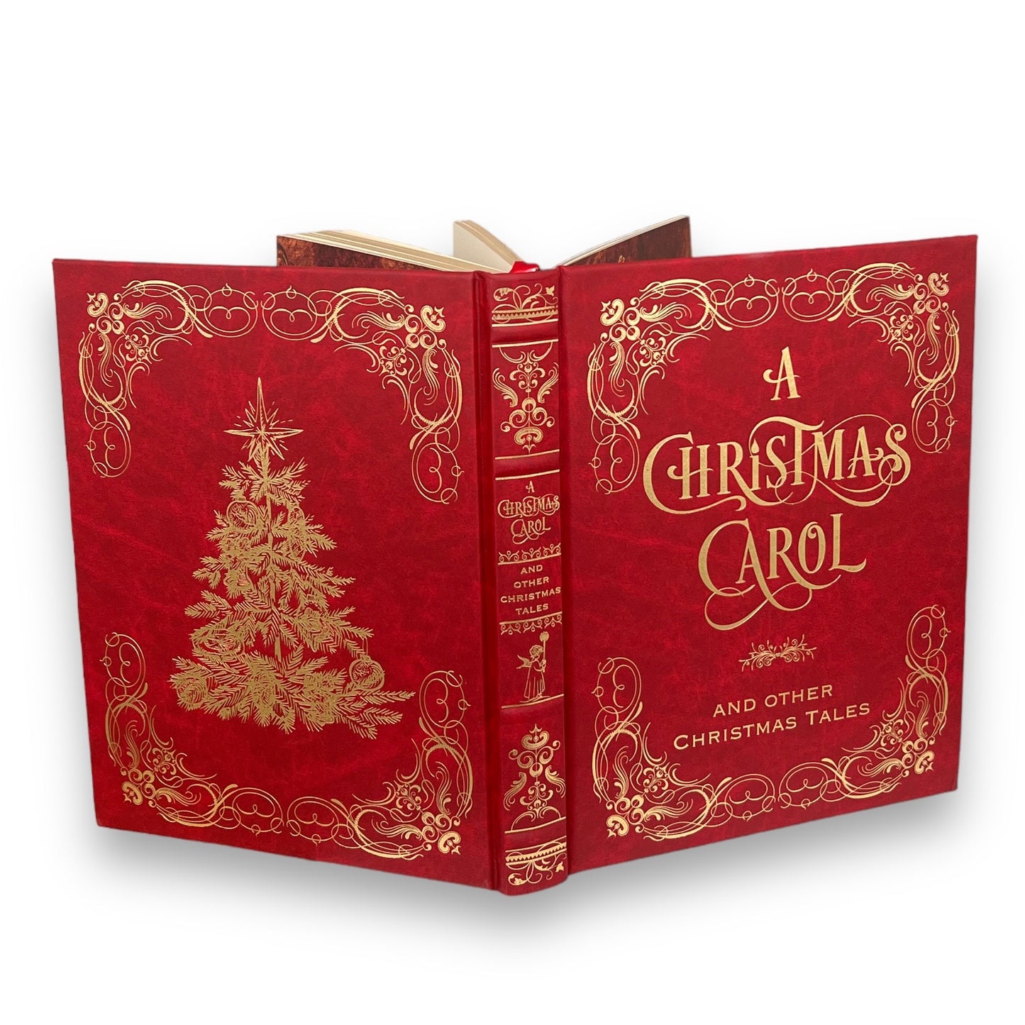 A CHRISTMAS CAROL & Other Tales by Charles Dickens - Collectible Special Deluxe Gift Edition - Leather Bound Hardcover - Classic Book