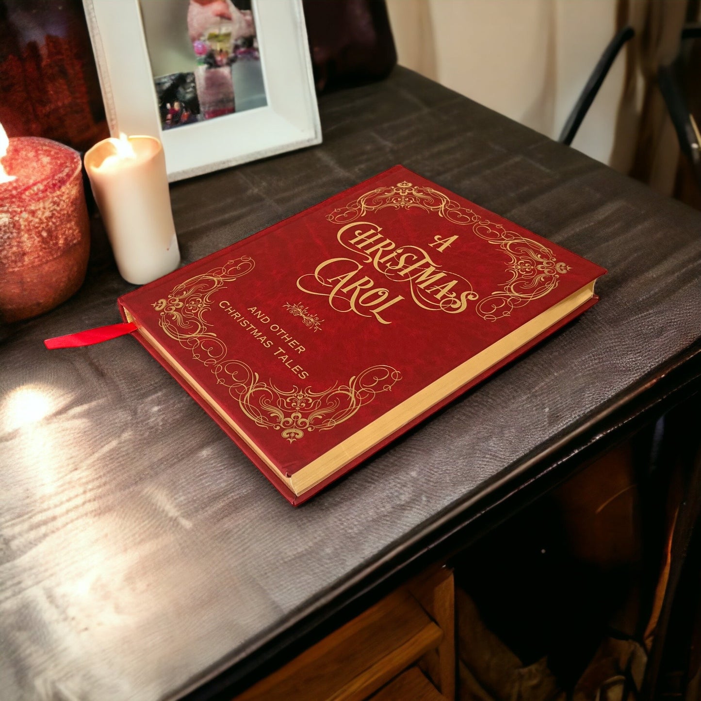 A CHRISTMAS CAROL & Other Tales by Charles Dickens - Collectible Special Deluxe Gift Edition - Leather Bound Hardcover - Classic Book