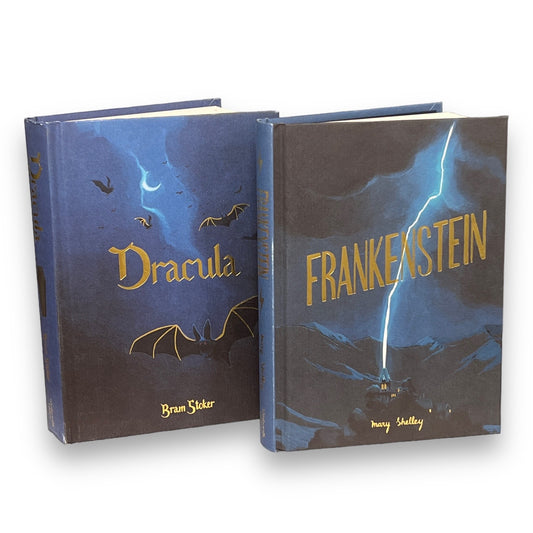 2 Books: DRACULA by Bram Stoker & FRANKENSTEIN by Mary Shelley - Collectible Special Deluxe Gift Edition - Compact Hardcover - Classics
