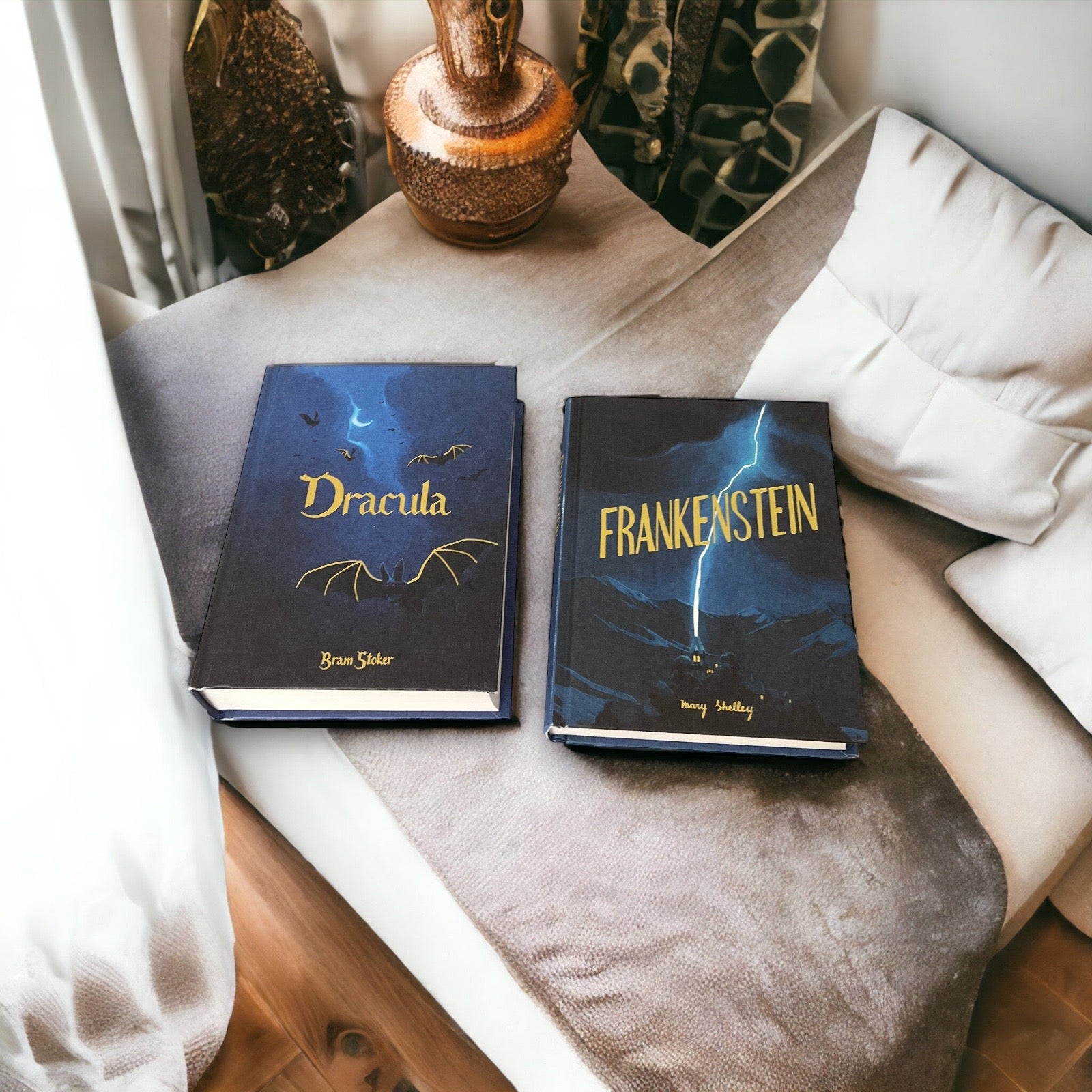 2-Book Set: Dracula by Bram Stoker & Frankenstein by Mary Shelley - Collectible Compact Hardcover