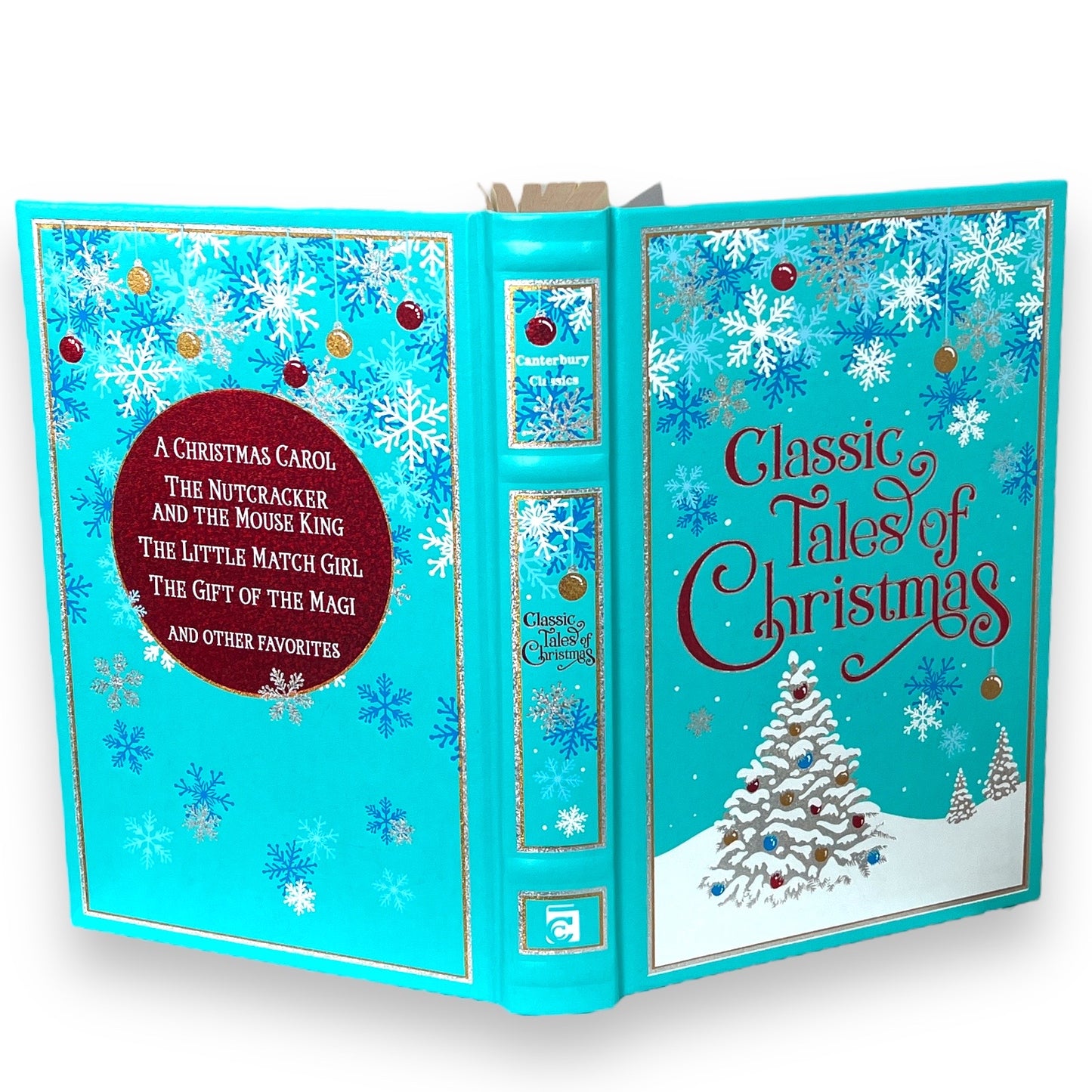 CLASSIC TALES Of CHRISTMAS: Christmas Carol, Nutcracker & other - Collectible Special Deluxe Gift Edition - Leather Bound Hardcover Book