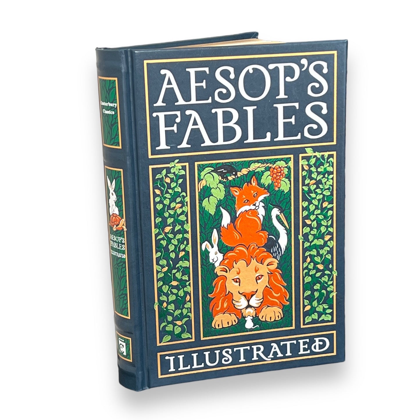 AESOP'S FABLES Fairy Tales - ILLUSTRATED Collectible Special Deluxe Gift Edition - Leather Bound Hardcover - Classic Book