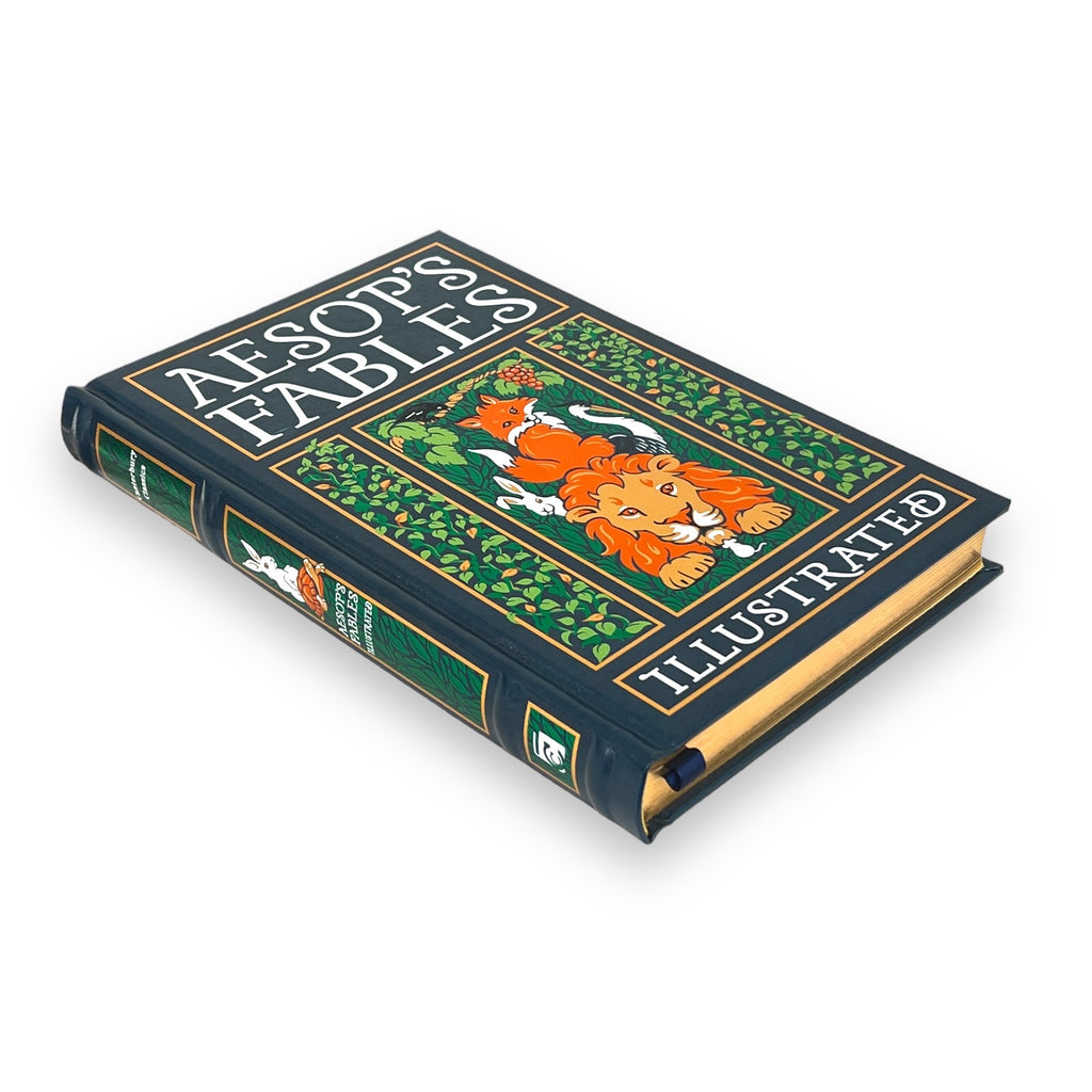 Aesop's Fables Illustrated Fairy Tales - Collectible Leather Bound Hardcover Classics