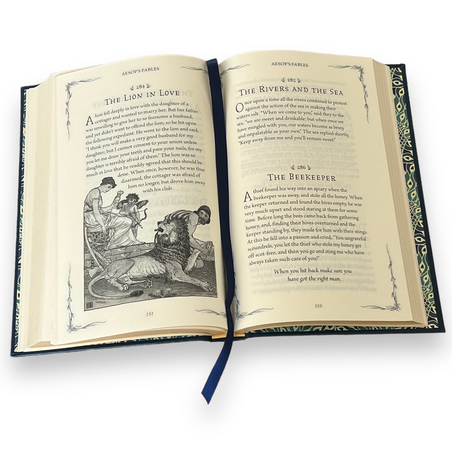 AESOP'S FABLES Fairy Tales - ILLUSTRATED Collectible Special Deluxe Gift Edition - Leather Bound Hardcover - Classic Book