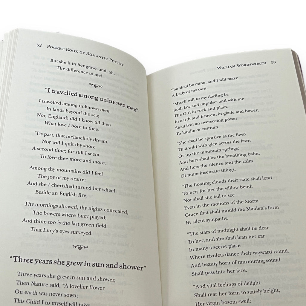 Pocket Book of Romantic Poetry - Collectible Flexi Bound Faux Leather Cover - Pocket Size 7"X4"