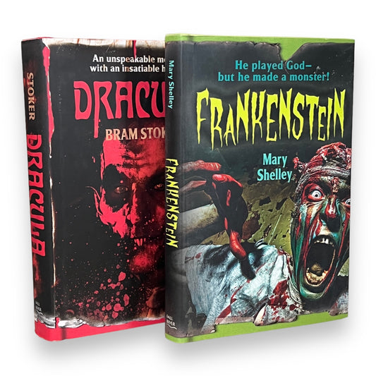 2 Books: DRACULA by Bram Stoker & FRANKENSTEIN by Mary Shelley - Collectible Special Gift Edition - Hardcover Classics with Dustjacket