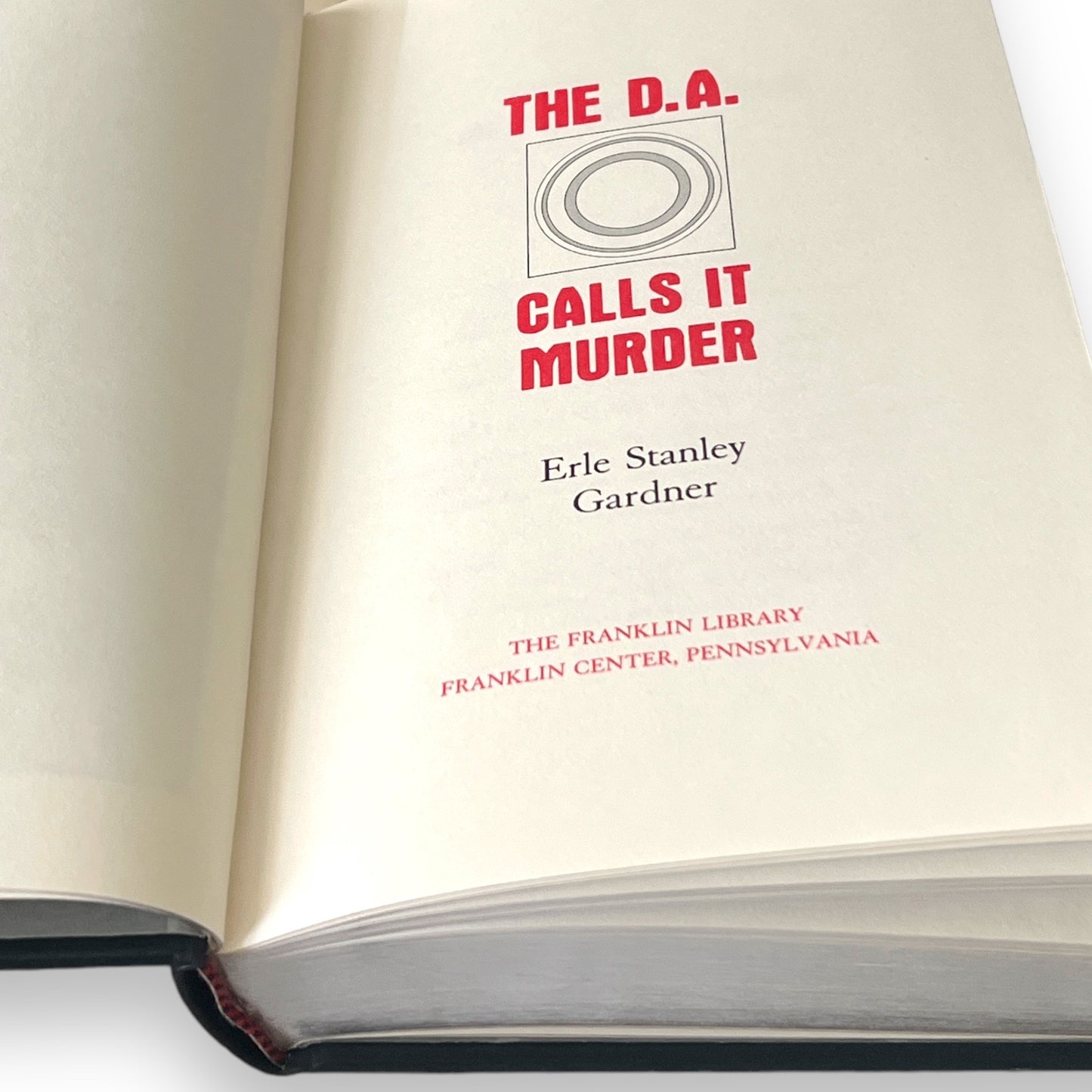 The D.A. Calls It Murder by Erle Stanley Gardner - Leather Bound -The Franklin Library, 1989