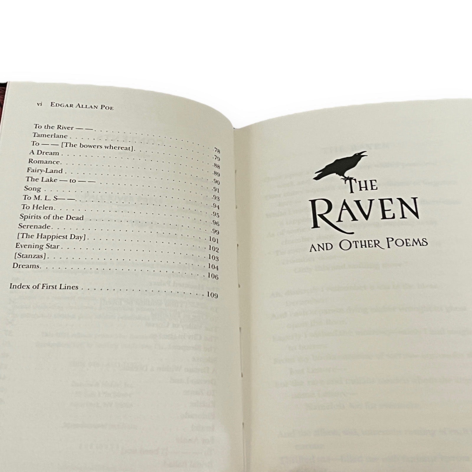 The Raven and Other Poems by Edgar Allan Poe - Collectible Flexi Bound Faux Leather Cover - Pocket Size 7"X4"
