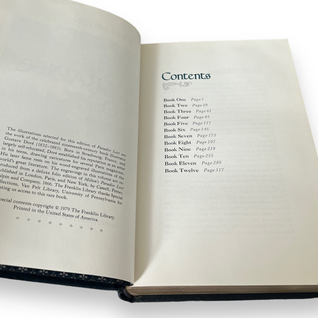 Paradise Lost by John Milton - Leather Bound -The Franklin Library, 1979