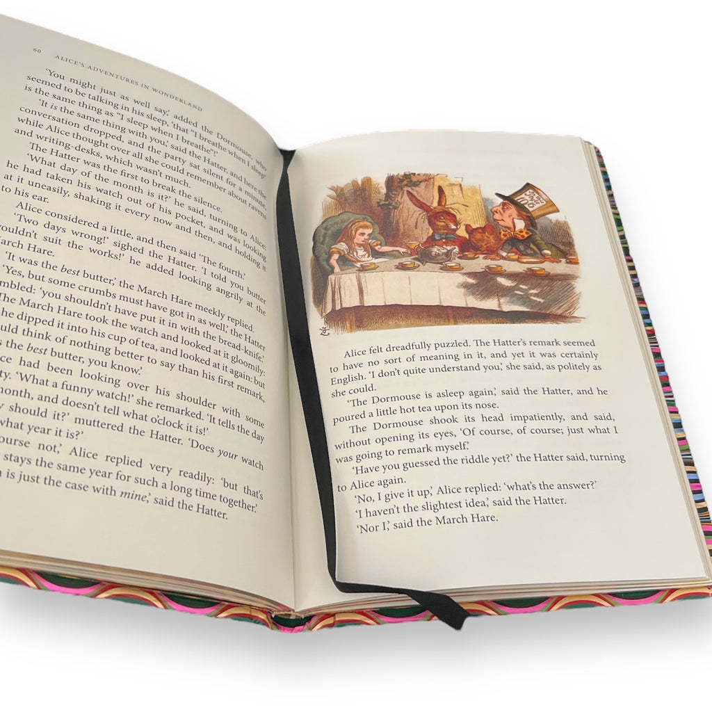 Alice's Adventures in Wonderland by Lewis Carroll - Collectible Colorful Gilded Hardcover
