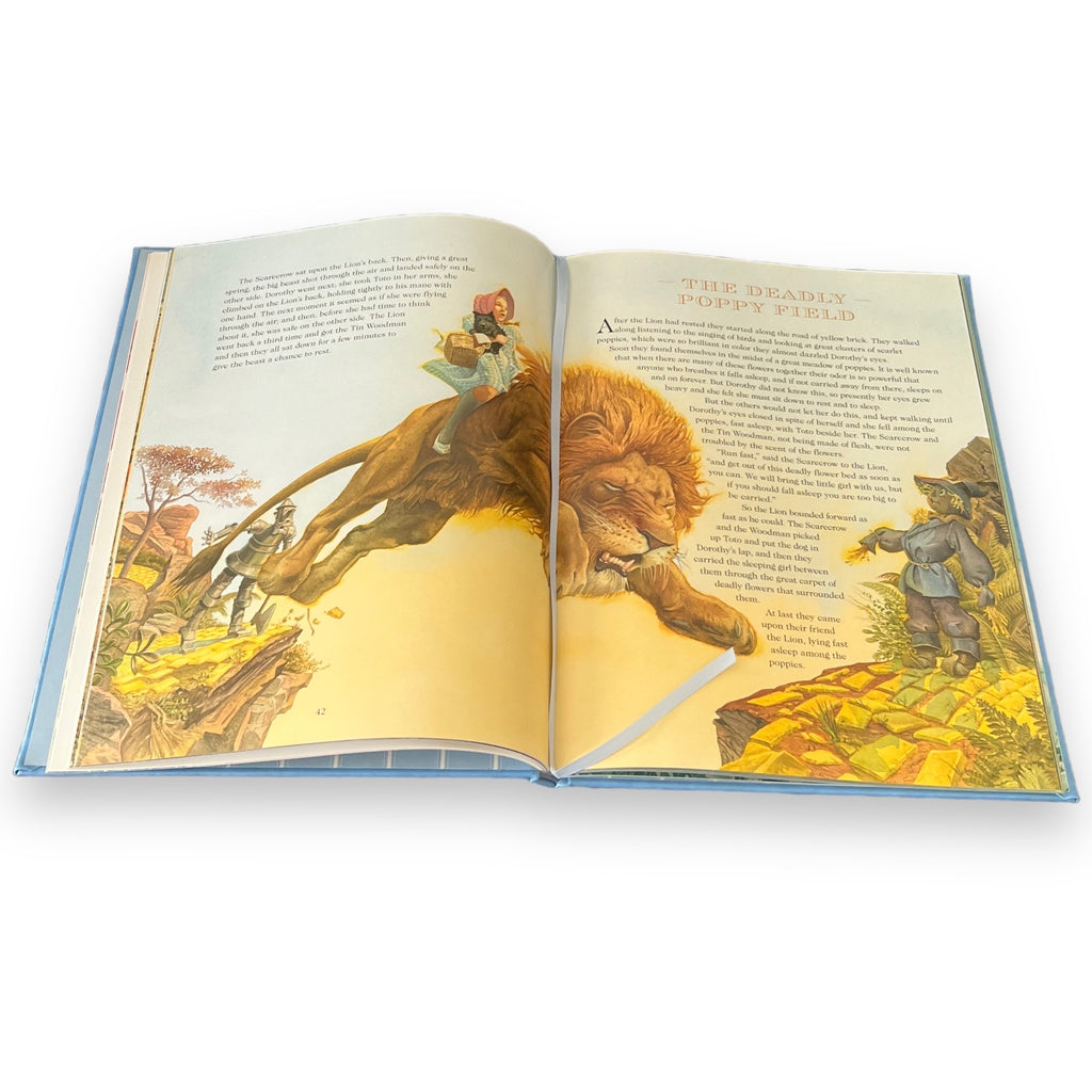 The WIZARD OF OZ by L. Frank Baum - Illustrated Collectible Leather Bound Large Hardcover