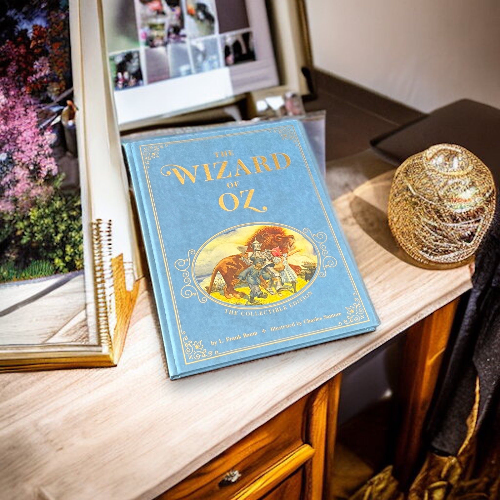 The WIZARD OF OZ by L. Frank Baum - Illustrated Collectible Leather Bound Large Hardcover