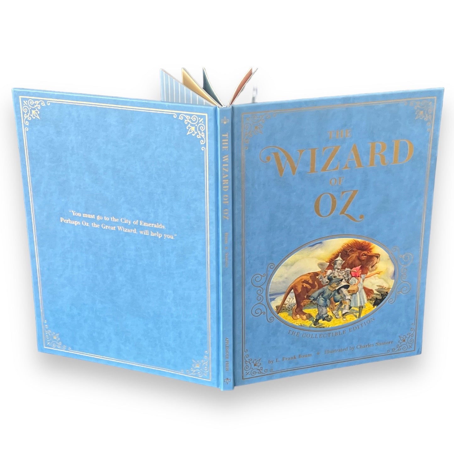 The WIZARD OF OZ by L. Frank Baum - Illustrated Collectible Deluxe Special Gift Edition - Large - Leather Bound Hardcover - Classic Book